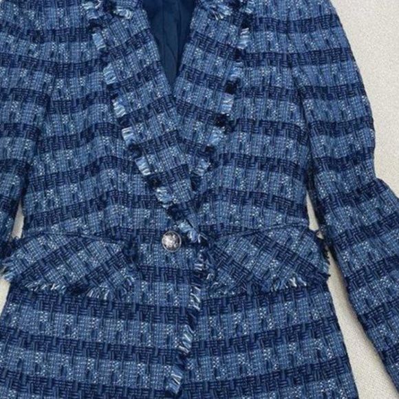 Veronica Beard Cutaway Tweed Dickey Blazer - Picture 3 of 12